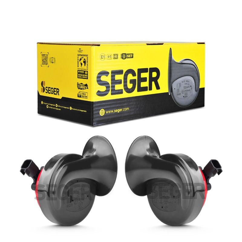 SEGER - 60B Salyangoz Korna 12V (Dadat), Kalın-İnce Ses Takım, Delphi 1541 Soket