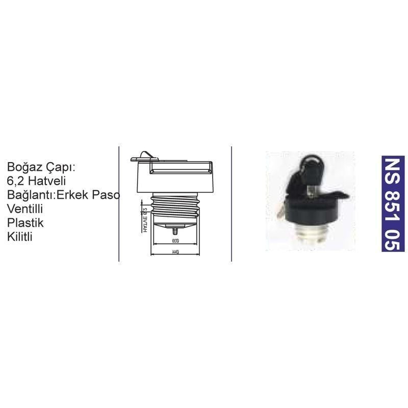 Depo Kapağı Ventilli-Kilitli Ford Connect-Kıa -Şahsuvaroğ-Gaz-Seat Cordoba-Skoda Felıcıa 1560150 - NS85105