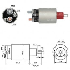 ZM 1485 Marş Otomatiği 12V Ford - John Deere - Massey Ferguson - Mercedes-Benz