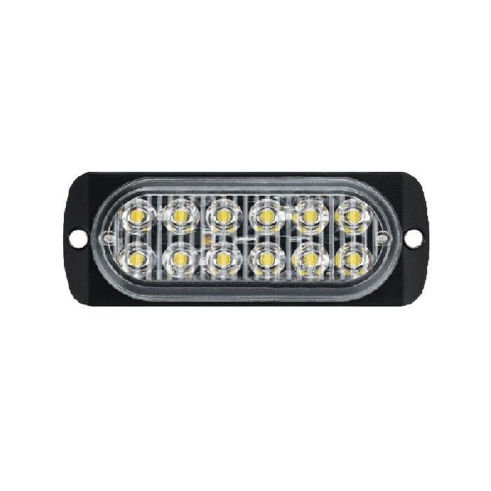 Animasyonlu Lamba Mercekli Cam 12 Led'Li 115Mm 12V-24V Beyaz - FR1278-W