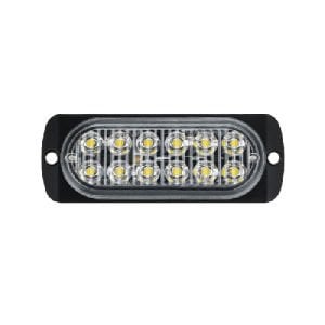 Animasyonlu Lamba Mercekli Cam 12 Led'Li 115Mm 12V-24V Beyaz - FR1278-W