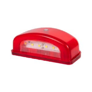 Plaka Lamba 6 Led'Li 12V-24V Kırmızı - FR0215-R