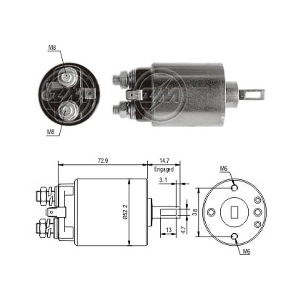 ZM 1782 Marş Otomatiği 12V Nissan 200 - 510 - 720 - D21