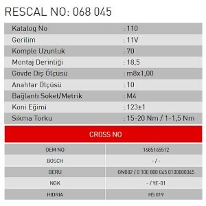 Isıtma Bujisi - Kubota - Multicar - ET068045