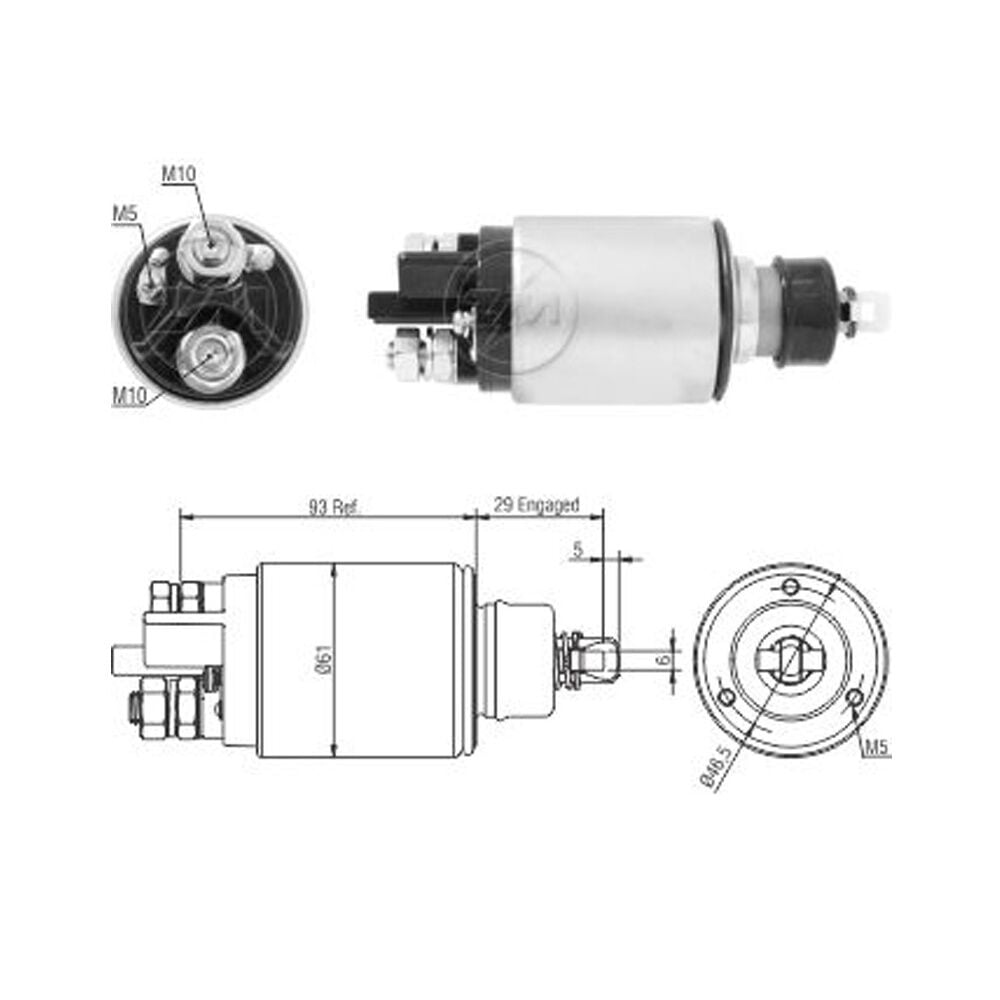 ZM 1825 Marş Otomatiği 12V Case - Landini - Massey Ferguson - Perkins