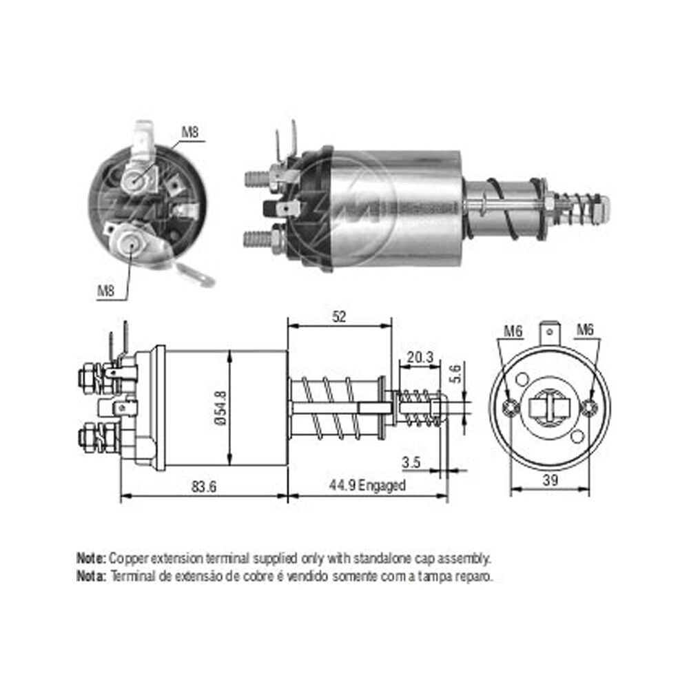 ZM 1613 Marş Otomatiği 12V Bedford - Massey Ferguson - Case