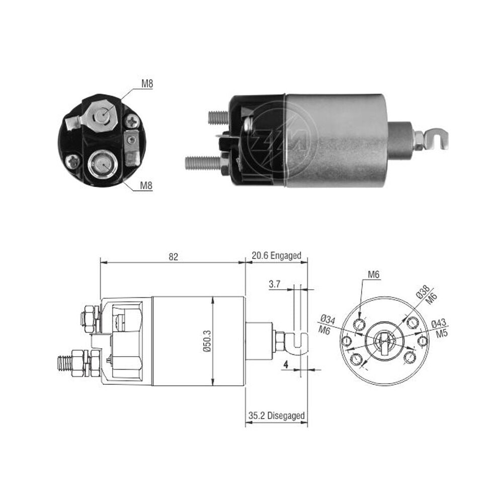 ZM 1660 Marş Otomatiği 12V Effa Motors - Çin Araçları