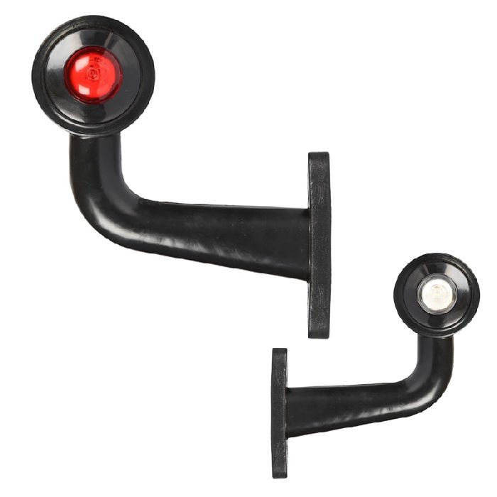 Orta Eğri Lamba Tek Led'Li Beyaz - Kırmızı 2 Led'Li 160Mm 12V-24V Beyaz - Kırmızı - FR0125-WR