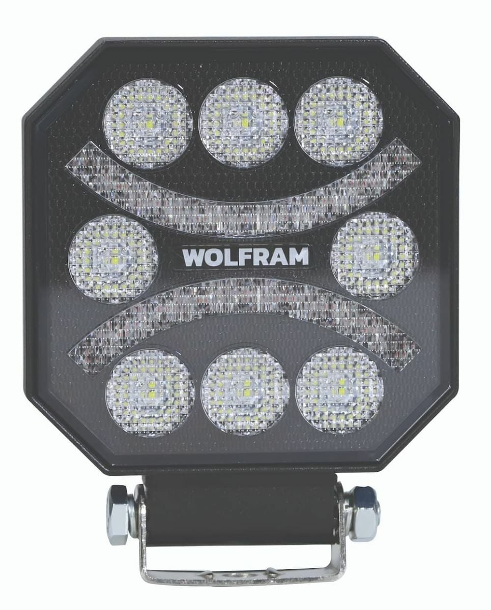 Led Çalışma Lambası Emojili 8 Led Beyaz + Kırmızı Spot Fonksiyonlu 10/30V E-Belgeli 45W