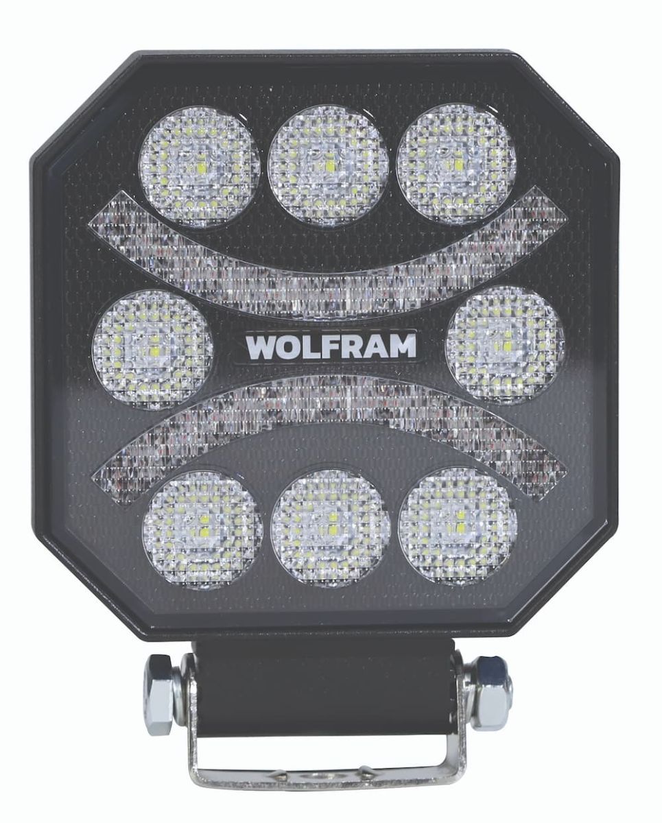 Led Çalışma Lambası Emojili 8 Led Beyaz + Kırmızı Spot Fonksiyonlu 10/30V E-Belgeli 45W