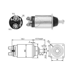 ZM 1831 Marş Otomatiği 12V Case - Ford Cargo - New Holland - Volkswagen