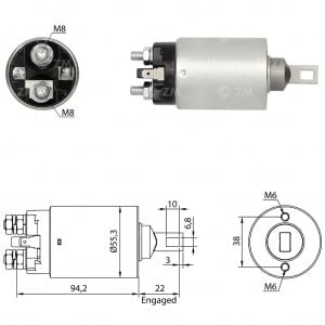ZM 1891 Marş Otomatiği 12V Kia Besta - Bongo K2500 - K2700 - Pregio 2.7D