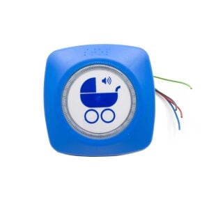 Sanel Otobüs Ve Trammvaylar İçin İkazlı Işıklı Buton Bebek Arabası Görselli Mavi Zemin