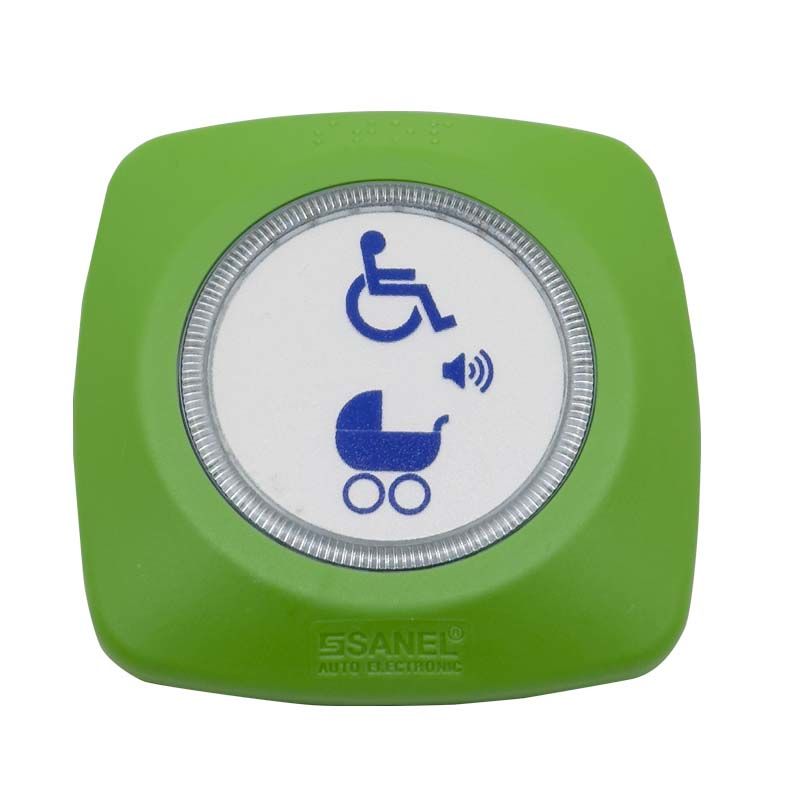 Sanel Otobüs Ve Trammvaylar İçin İkazlı Işıklı Buton Bebek Arabası Ve Engelli Görselli Yeşil Zemin