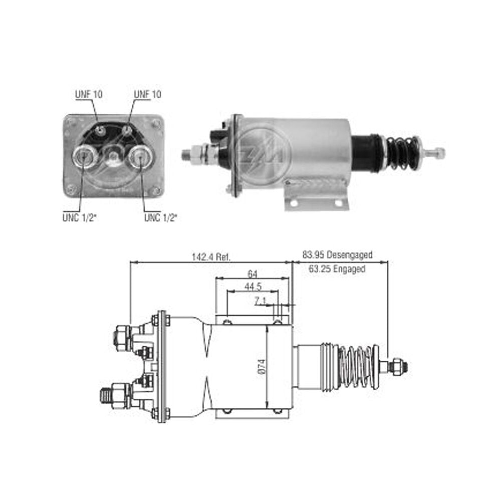 ZM 1950 Marş Otomatiği 24V 50MT Case - Cummins - Fiatallis - Chevrolet