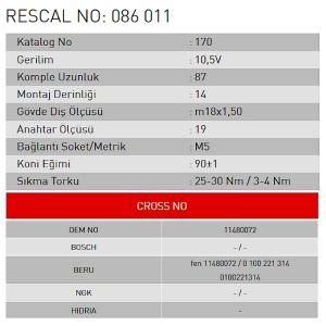 Isıtma Bujisi - Kubota - Multicar - ET086011