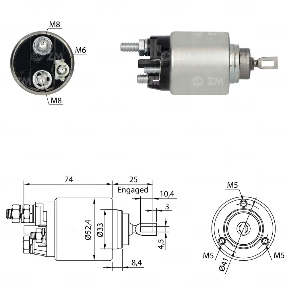 ZM 2381 Marş Otomatiği 12V Citroen Jumper - Fiat Ducato - Peugeot Boxer
