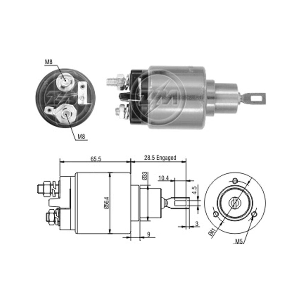 ZM 2773 Marş Otomatiği 12V Lada Laika Niva
