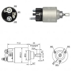 ZM 377 Marş Otomatiği 12V Citroen - Peugeot