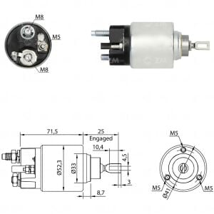 ZM 376 Marş Otomatiği 12V Citroen - Fiat - Lancia - Peugeot