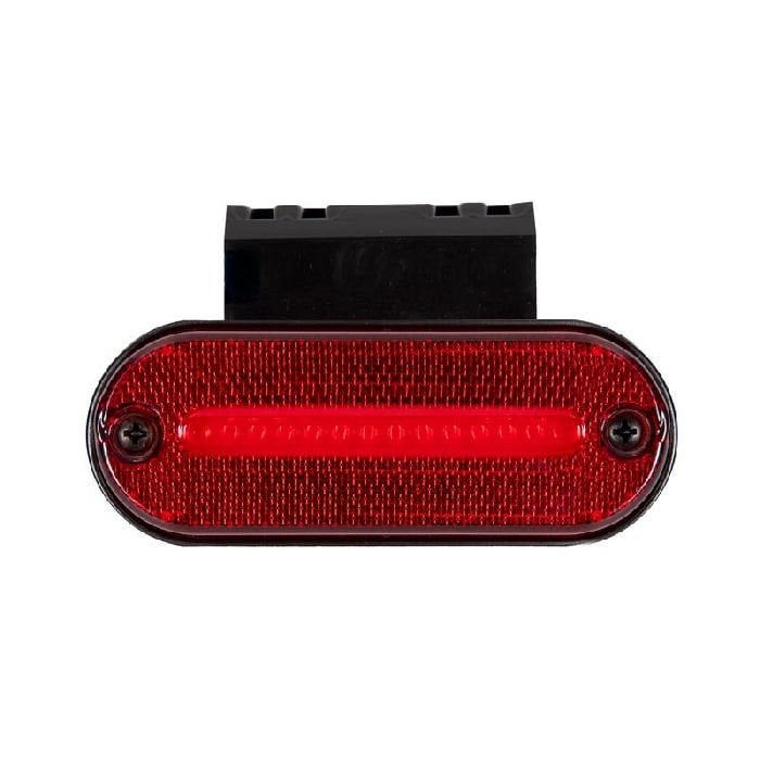 Oval İşaret Lamba Neon Braketli 12 Led'Li 118Mm 12V-24V Kırmızı - FR0187-R
