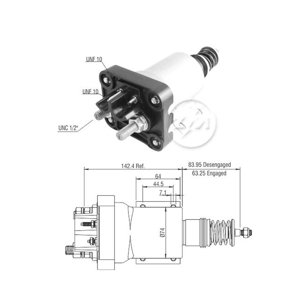 ZM 2950 Marş Otomatiği 24V 50MT Case Clark FiatAllis John Deere