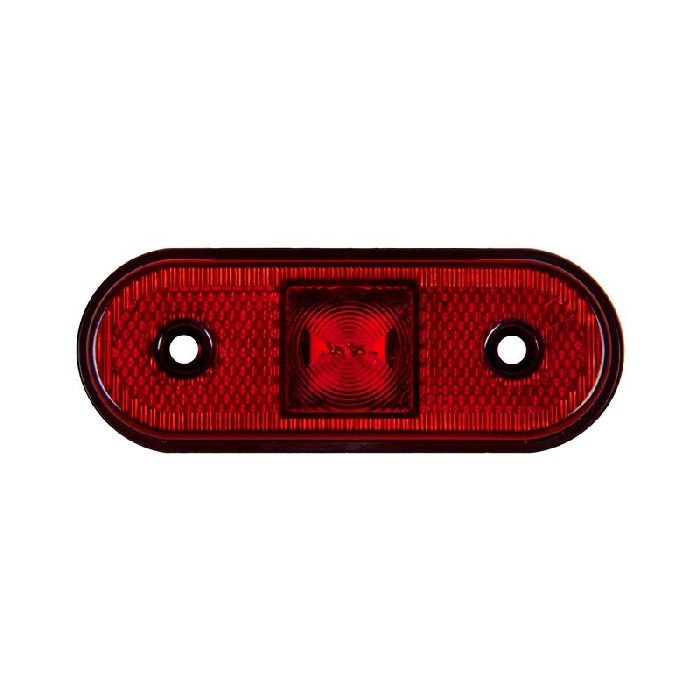 Oval İşaret Lamba 4 Led'Li 115Mm 12V-24V Kırmızı - FR0192-R