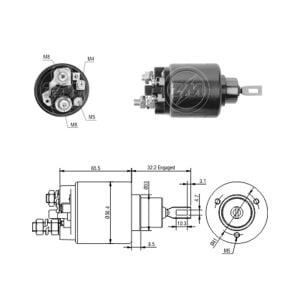 ZM 2571 Marş Otomatiği 12V Audi 80 100 Ford Pampa Volkswagen Passat 1.5L