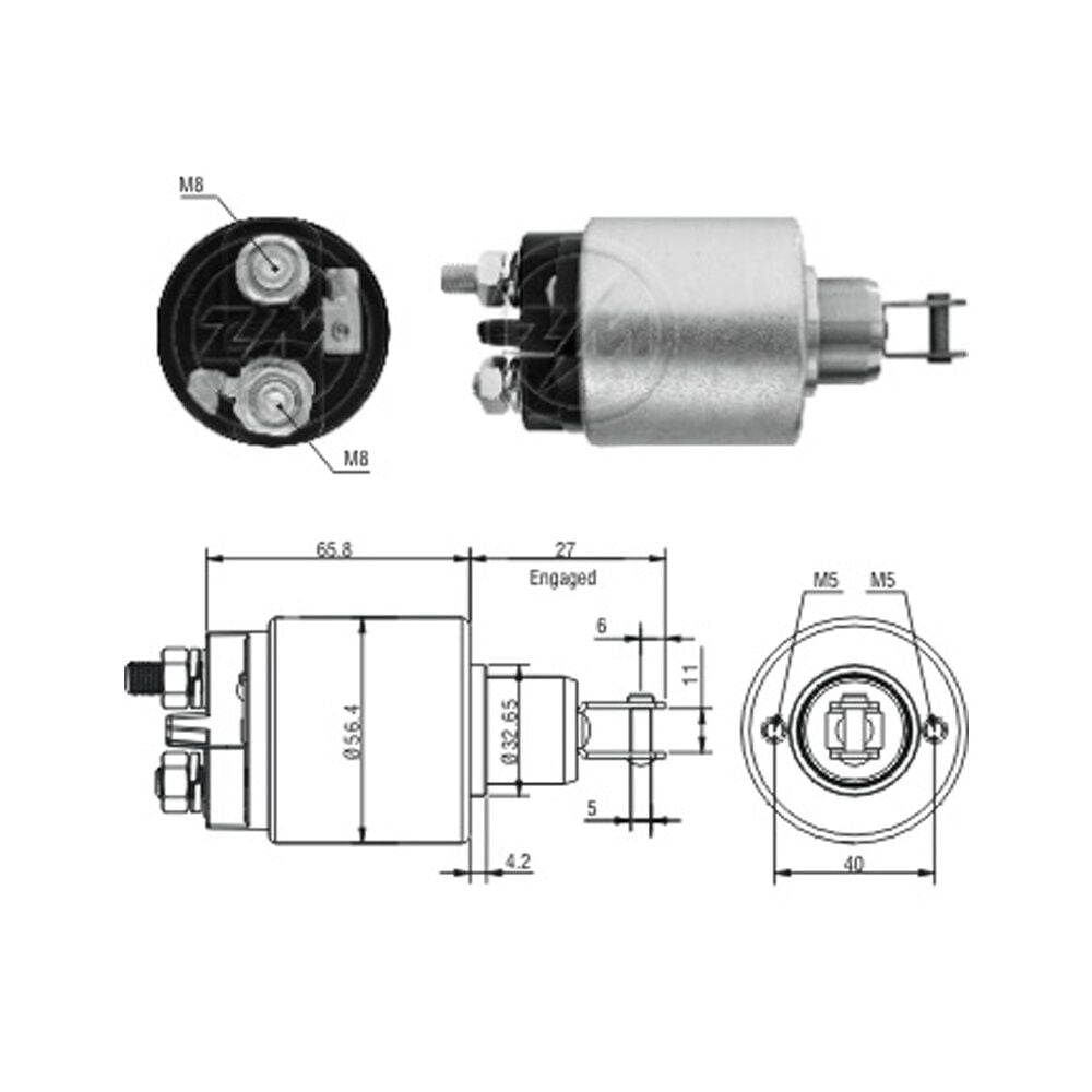 ZM 2579 Marş Otomatiği 12V Fiat 128 Regata Lancia Zastava Yugo