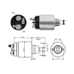ZM 2579 Marş Otomatiği 12V Fiat 128 Regata Lancia Zastava Yugo
