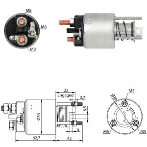 ZM 2595 Marş Otomatiği 12V Fiat Brava Bravo Marea Palio Siena Lancia Delta