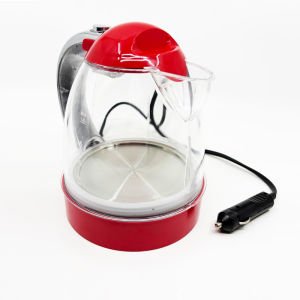 12V Araç İçi Kettle 1 Lt Kırmızı Oto Su Isıtıcı Çaydanlık