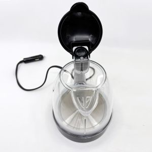 24V Araç İçi Kettle 1 Lt Siyah Oto Su Isıtıcı Çaydanlık