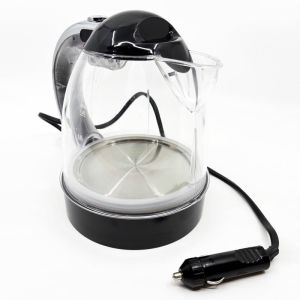 24V Araç İçi Kettle 1 Lt Siyah Oto Su Isıtıcı Çaydanlık