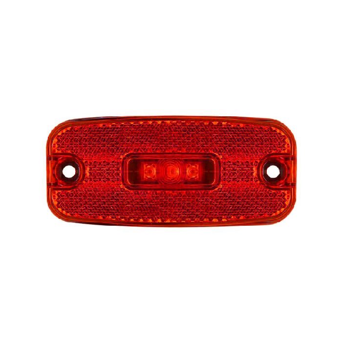 Euro Yan İşaret Lamba 3 Led'Li 110Mm 12V-24V Kırmızı - FR0198-R