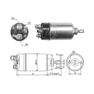 ZM 2629 Marş Otomatiği 12V Bukh Marine DV Saab H HG Series Volvo Penta Marine