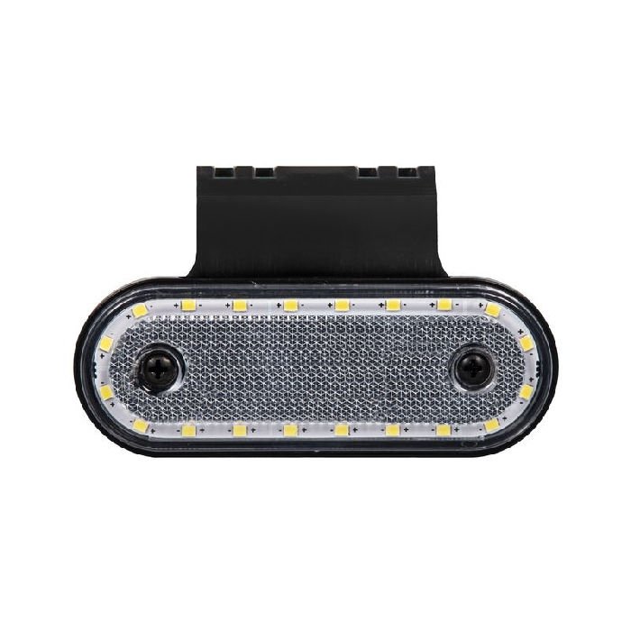 Oval Yan İşaret Lamba Braketli 20 Led'Li 115Mm 12V-24V Beyaz - FR0293-W
