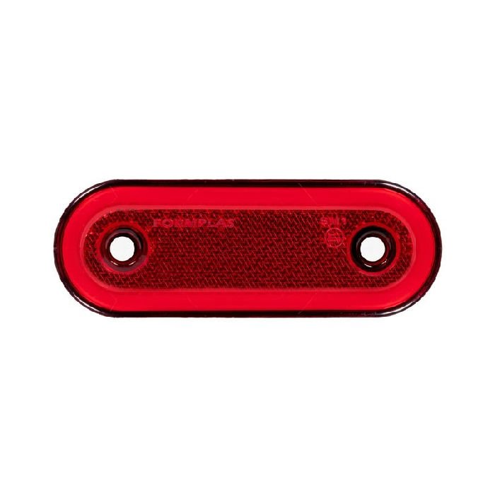 Oval Yan İşaret Lamba Neon 20 Led'Li 115Mm 12V-24V Kırmızı - FR0294-R
