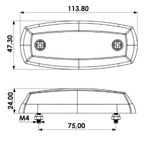 Universal Neon Led 2 Fonksiyonlu Yan Lamba 12-24V Uyumlu Kırmızı