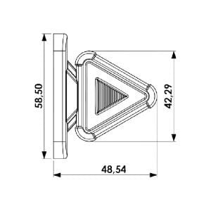 Mini Takoz Üçgen 12-24V Kırmızı-Sarı
