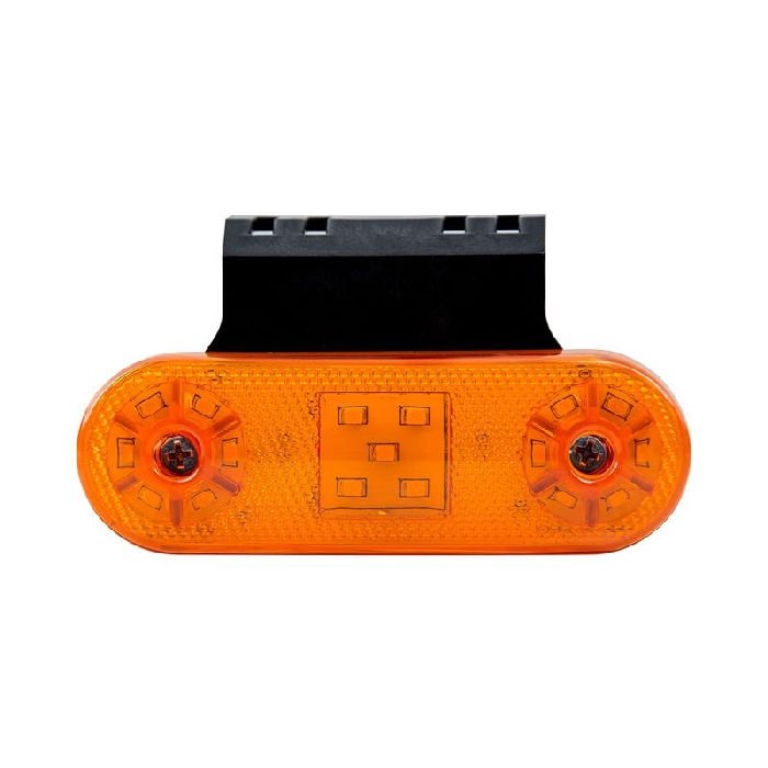 Oval Yan İşaret Lamba Braketli 17 Led'Li 113Mm 12V-24V Sarı - FR0324-Y