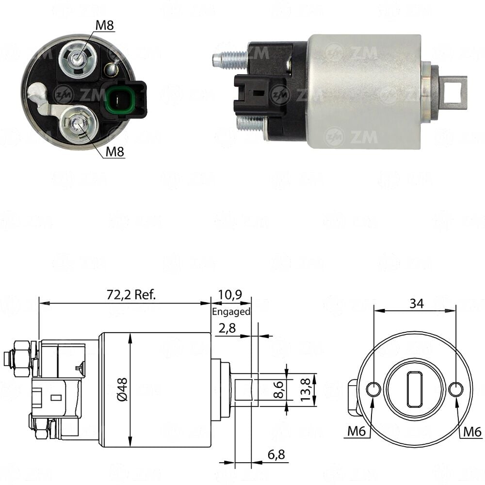 Zm 425 MARŞ OTOMATİĞİ 12V GM - PONTIAC / LEXUS / TOYOTA / TOYOTA - SCION