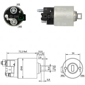 Zm 425 MARŞ OTOMATİĞİ 12V GM - PONTIAC / LEXUS / TOYOTA / TOYOTA - SCION