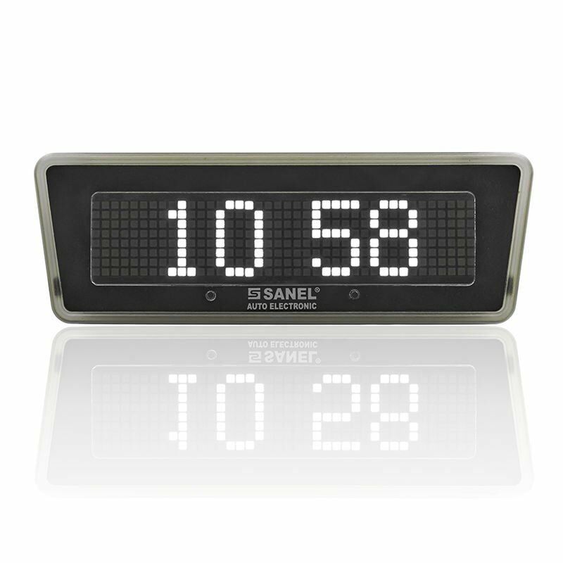 Sanel 12V/24V Kayar Yazılı  Saat Kırmızı Kare Matriks SDSTRK0028