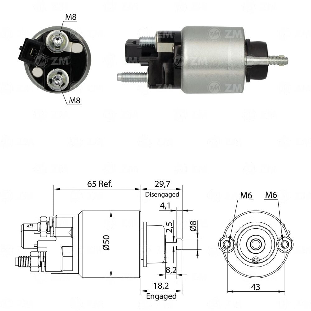 Zm 3709 MARŞ OTOMATİĞİ 12V BMW 1 - 3 - 5 - 7 SERIES - X1 - X3 - X5 - X6 - Z4