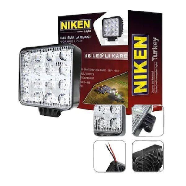 Niken Çalışma Lambası Kare 16 Ledli