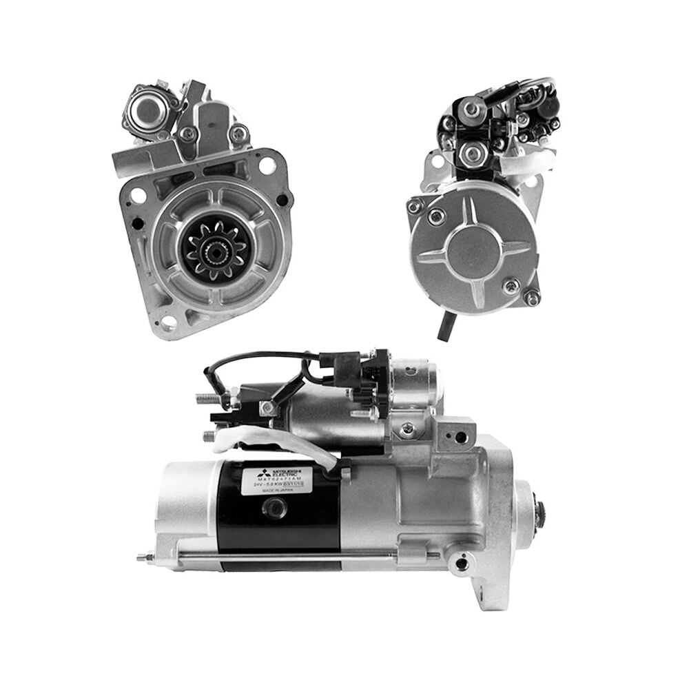 M8T62481 - M8T62471 Mitsubishi M8T62471 Marş Motoru 24V 5,0 Kw 10 Dıs VOLVO Fe - Fl - Flh - Fll Serisi / Dennıs 240 / Renault Lander 320.18 7.2