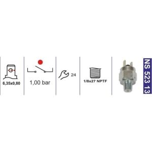 Fren Müşiri-Unıversal-Yağ Basınç Müşiri 1,0 Bar 1/8X27 Npt Normalde Açık New Holland 87584696 - NS52313