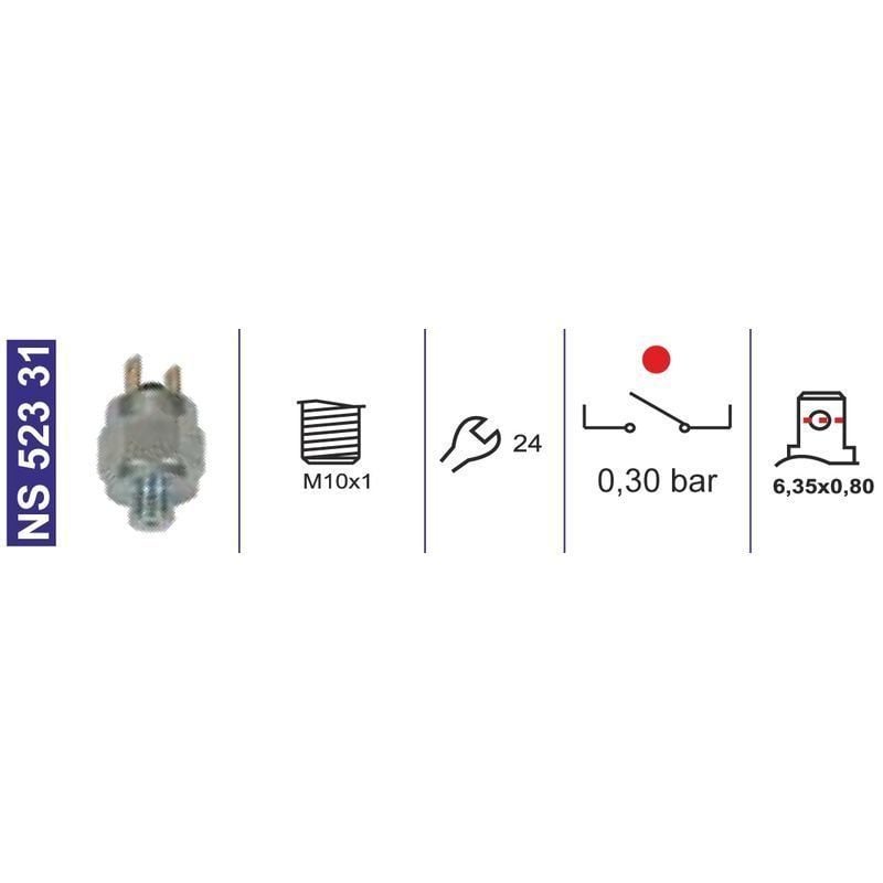 Fren Basınç Müşiri-Hava Basınç-0,30 Bar M10X1 Temsa Ty153164 - NS52331