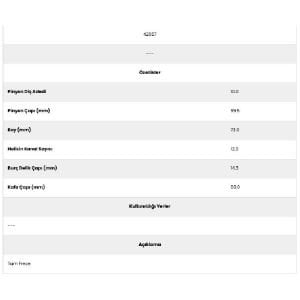 Form Metal 42558 Steyr Traktör 12 Kanal 11 Diş 54292964 Marş Dişlisi